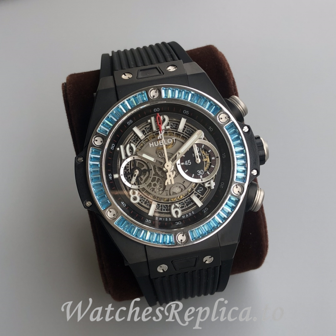 Hublot Replica Big Bang Gypsophila Chronograph v2 Rubber strap 45MM - WatchesReplica.is