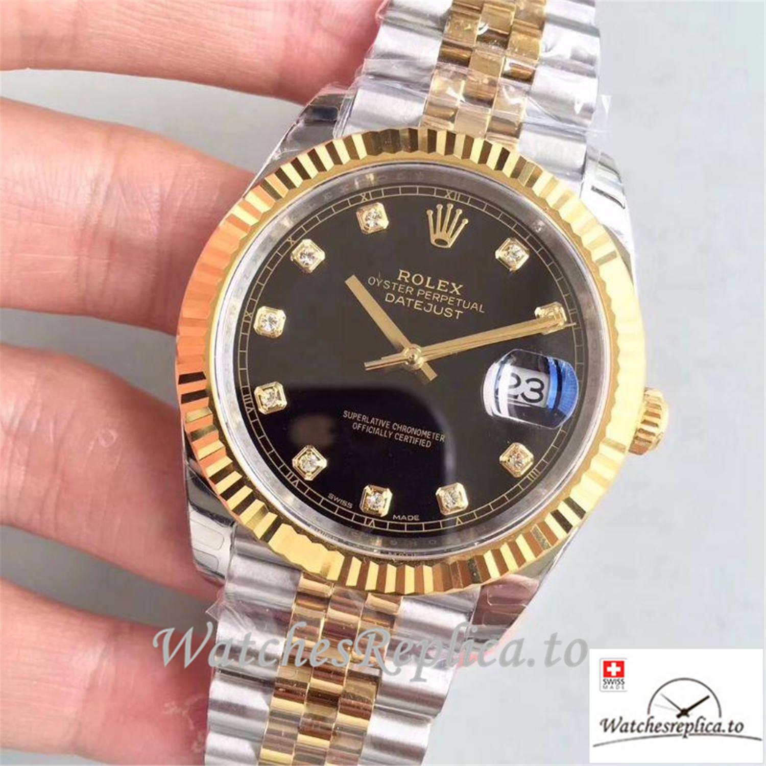 Swiss Rolex Datejust M126333 0013 Black Dial 41MM - WatchesReplica.is