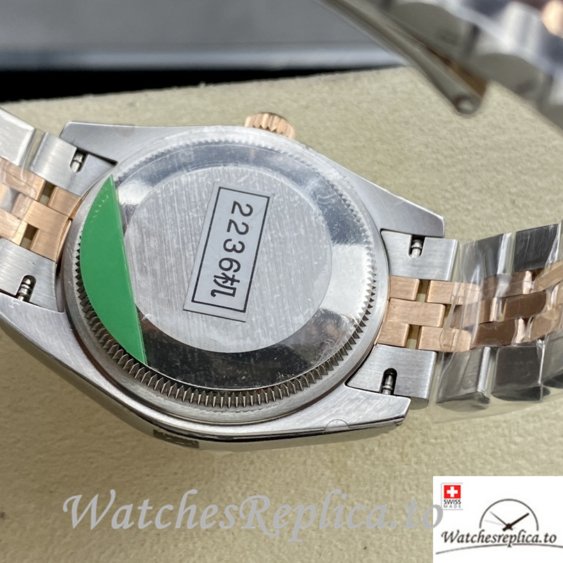 Swiss Rolex Datejust Replica Stainless steel strap 31MM Diamonds Marks - WatchesReplica.is