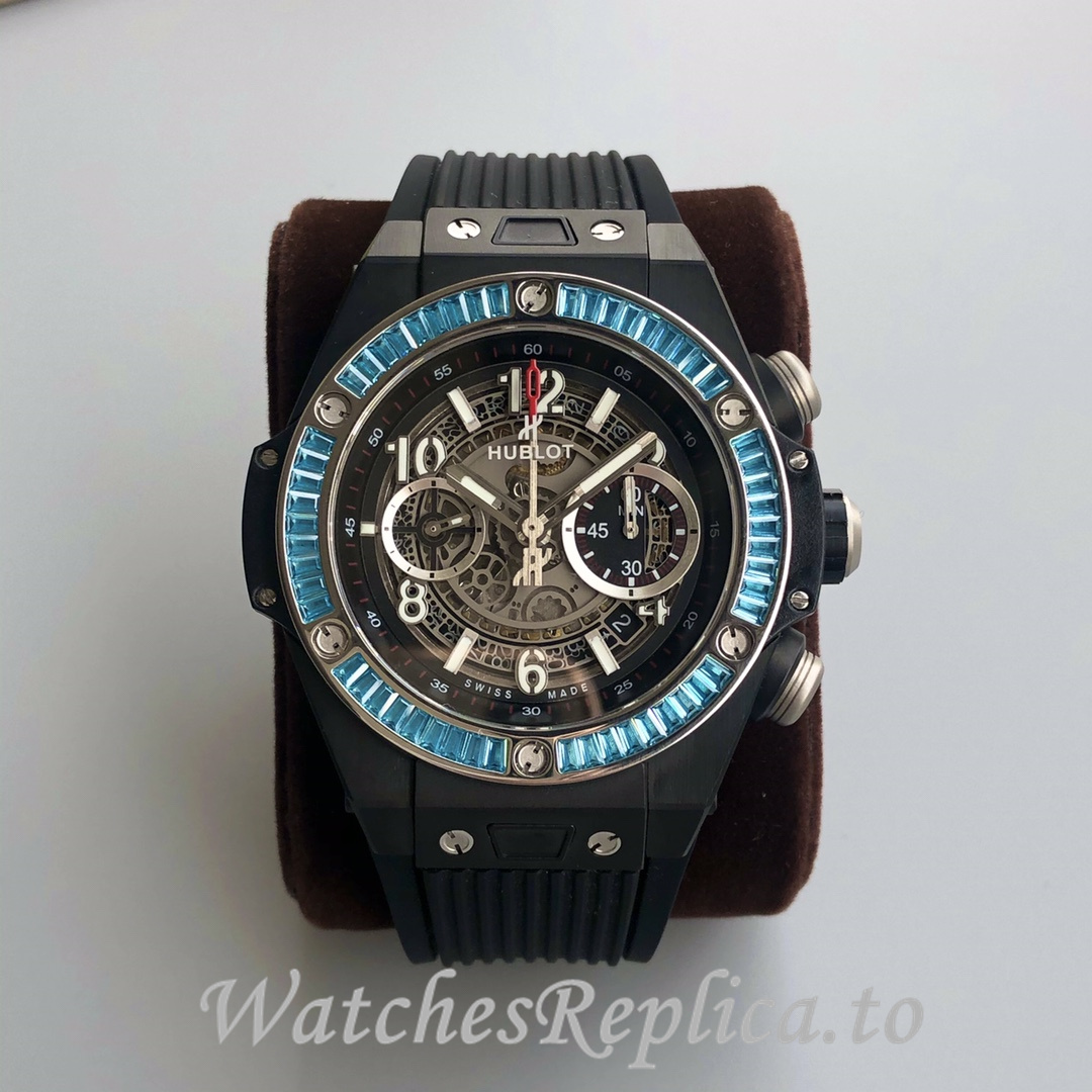 Hublot Replica Big Bang Gypsophila Chronograph v2 Rubber strap 45MM - WatchesReplica.is