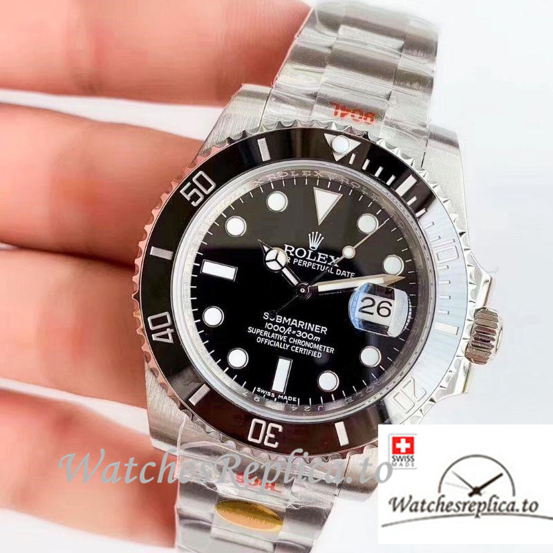Swiss Rolex Submariner Replica 116610LN Silver Strap 40MM - WatchesReplica.is