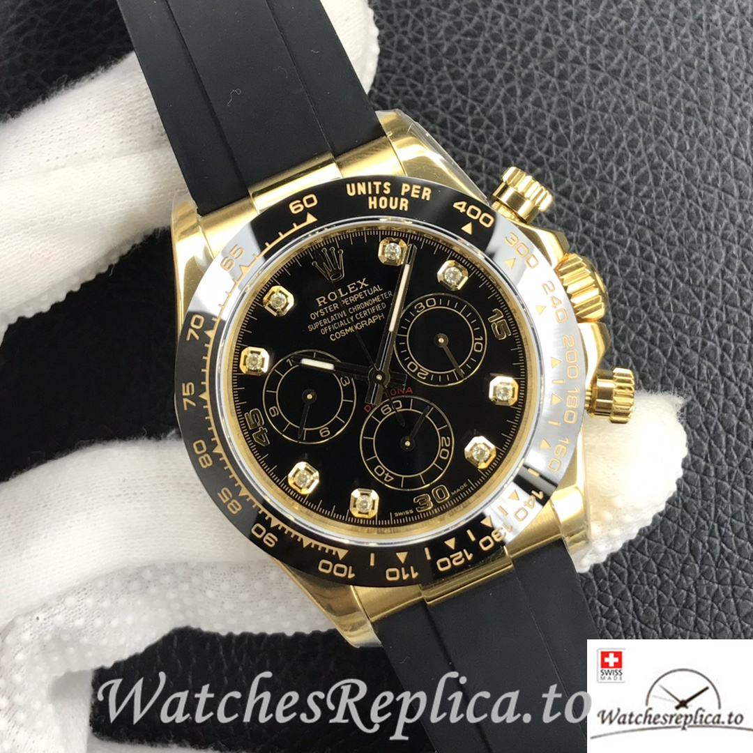 Swiss Rolex Daytona Replica 116518LN Rubber strap 40MM - WatchesReplica.is