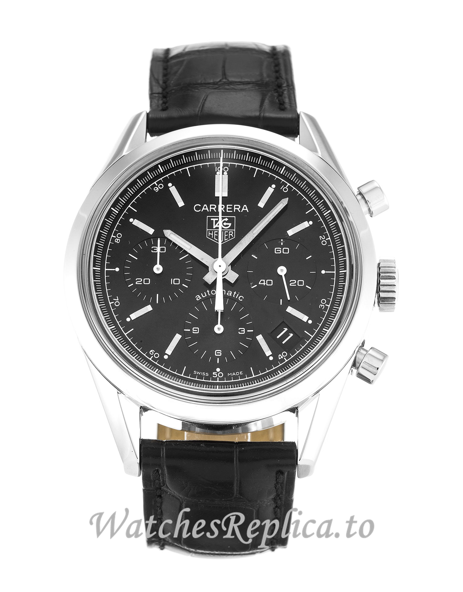 Tag Heuer Carrera Black Dial CV2111.FC6180 42MM - WatchesReplica.is