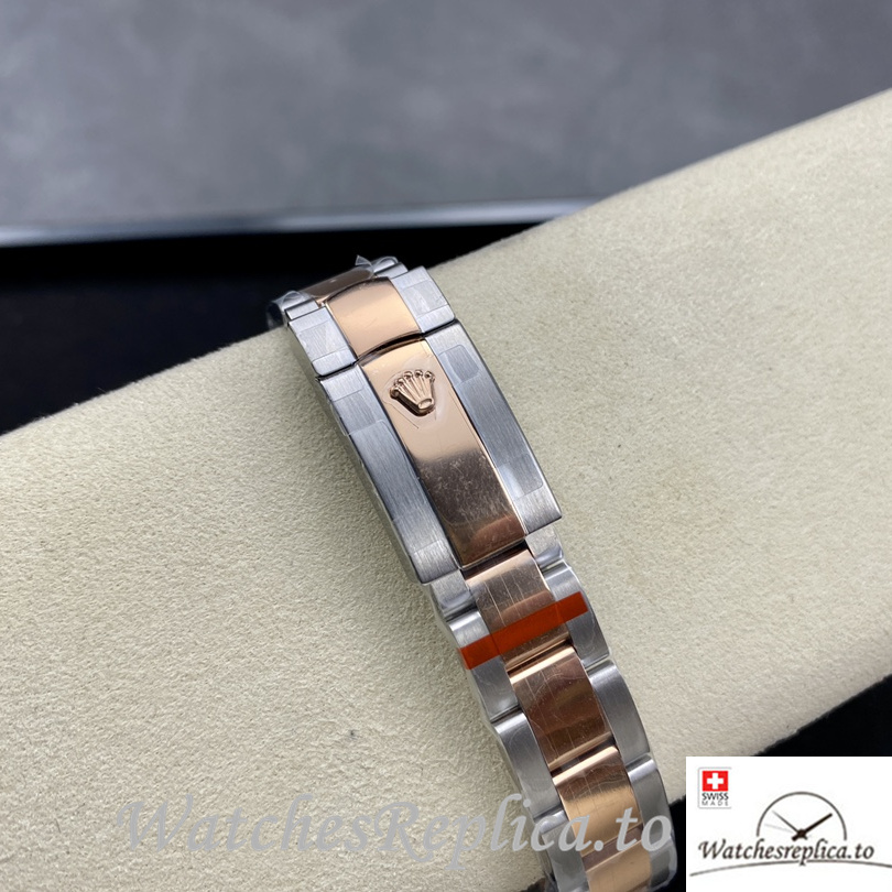 Swiss Rolex Datejust Replica Stainless steel strap 31MM Brown Dial Diamonds - WatchesReplica.is