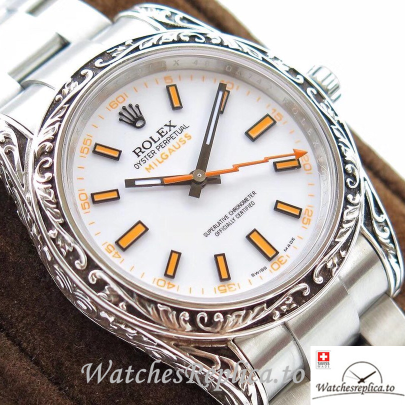 Swiss Rolex Milgauss Replica 116400GV Stainless steel strap 40MM - WatchesReplica.is