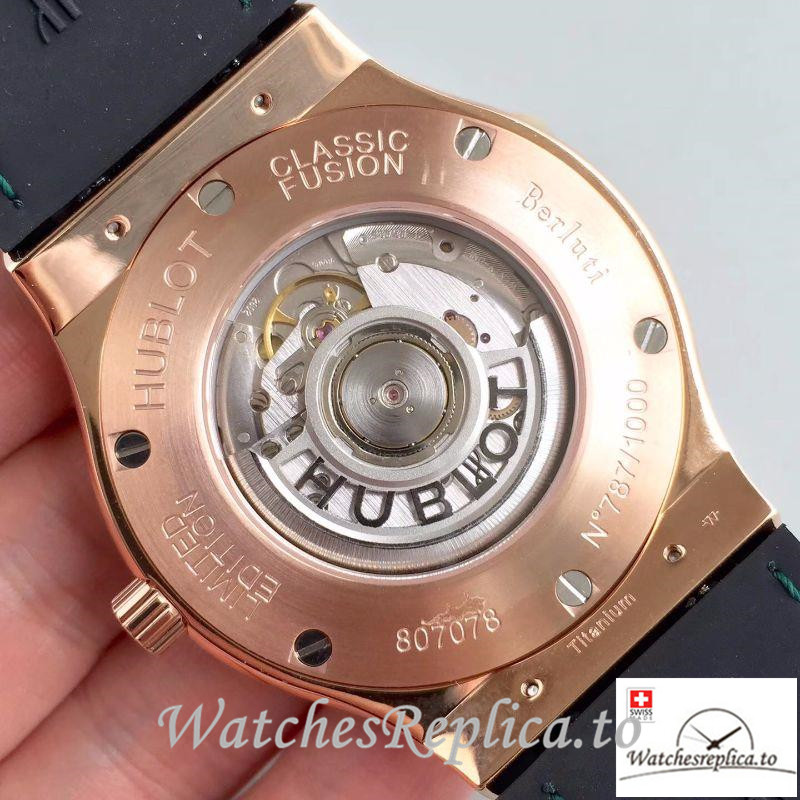 Swiss Hublot Classic Fusion Berluti Scritto Replica 511.OX.0500.VR.BER16 Green Strap 45MM - WatchesReplica.is