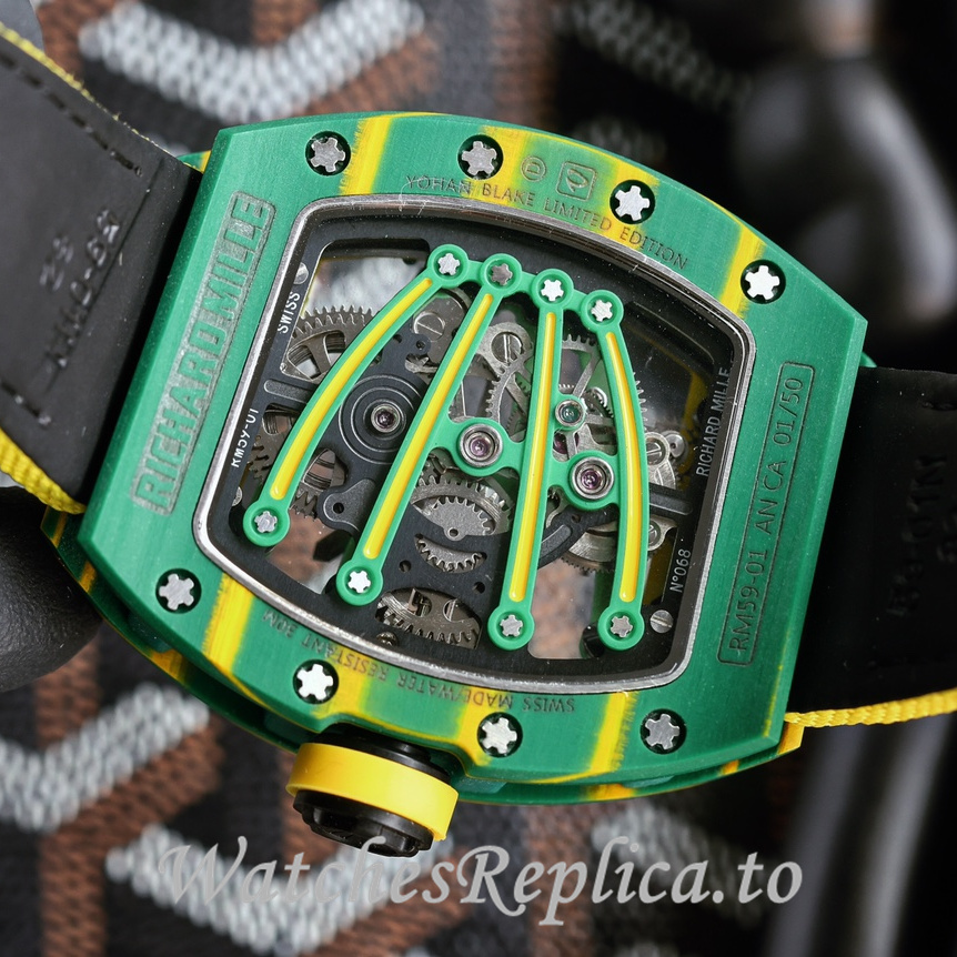 Richard Mille Replica RM59-01 Canvas strap 50MM - WatchesReplica.is