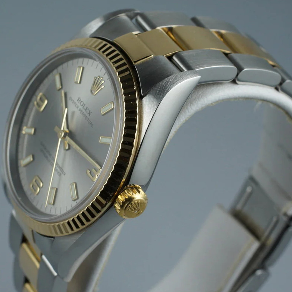 Rolex Oyster Perpetual 14233M 34mm Grey Dial - WatchesReplica.is
