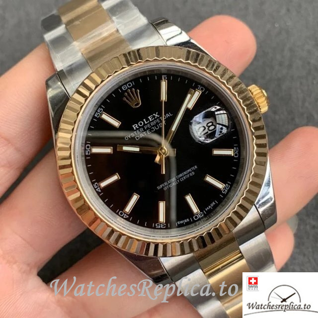 Swiss Rolex Datejust Replica 126333-0013 Stainless steel strap 41MM - WatchesReplica.is