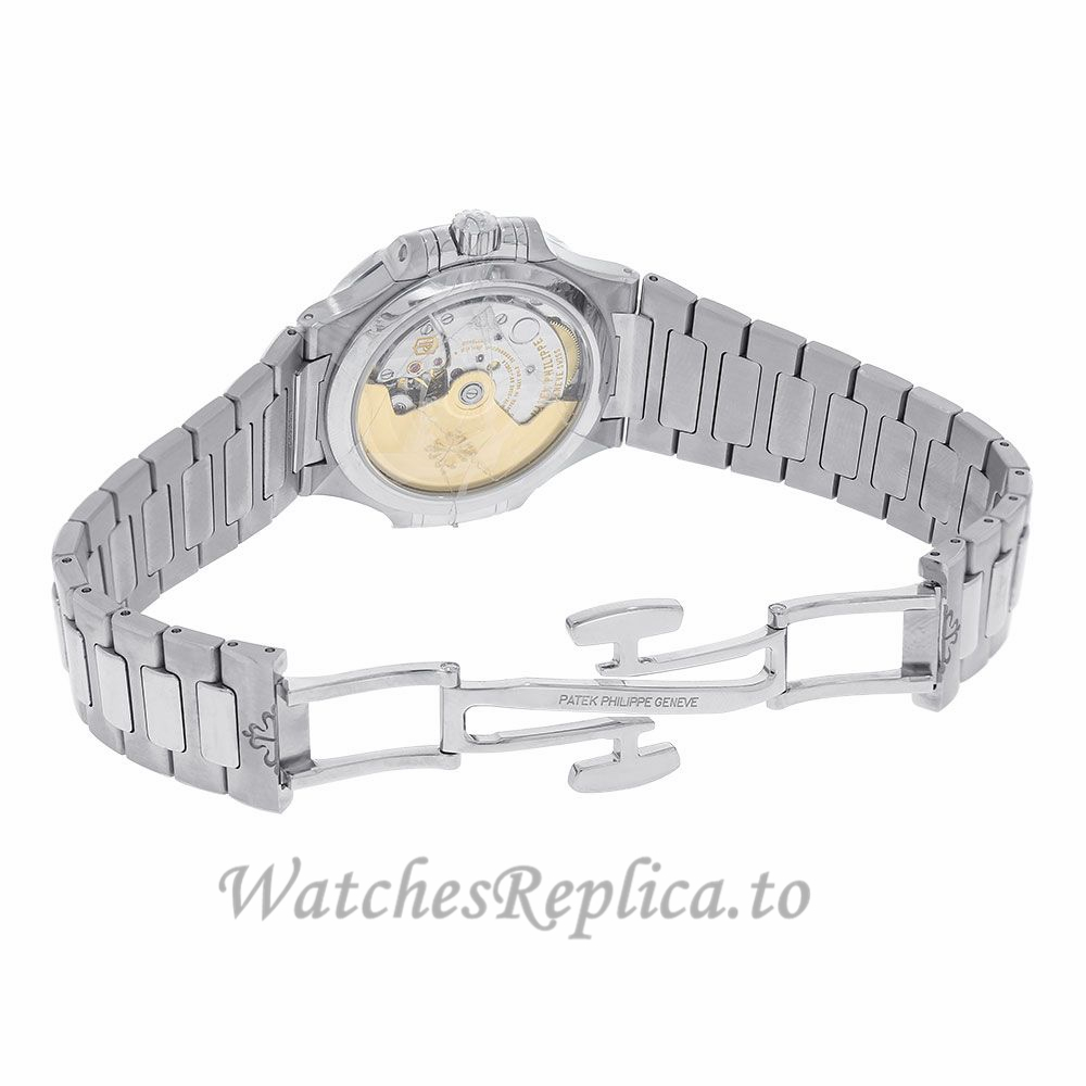 Patek Philippe Replica Nautilus Stainless Steel Blue Dial 35MM Watch 71181A001 - WatchesReplica.is