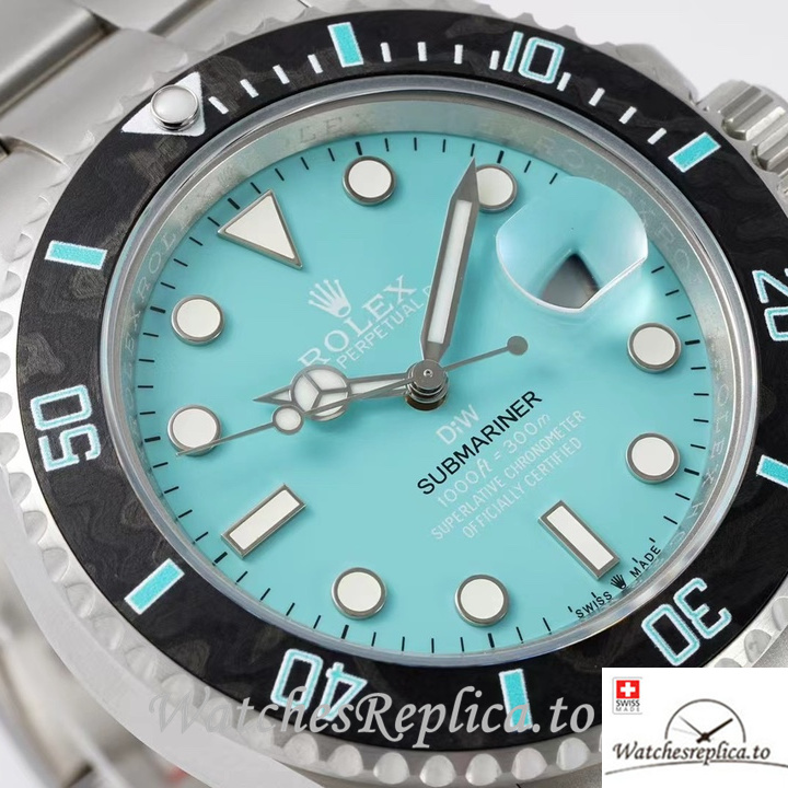Swiss Rolex Submariner Replica Stainless steel strap 40MM Blue Dial - WatchesReplica.is