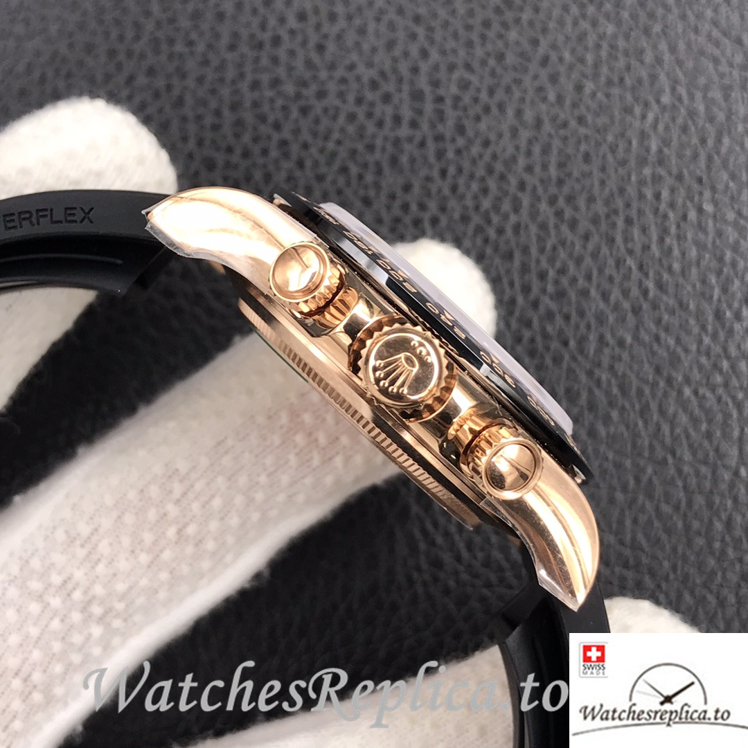 Swiss Rolex Daytona Replica 116515LN Rubber strap 40MM - WatchesReplica.is