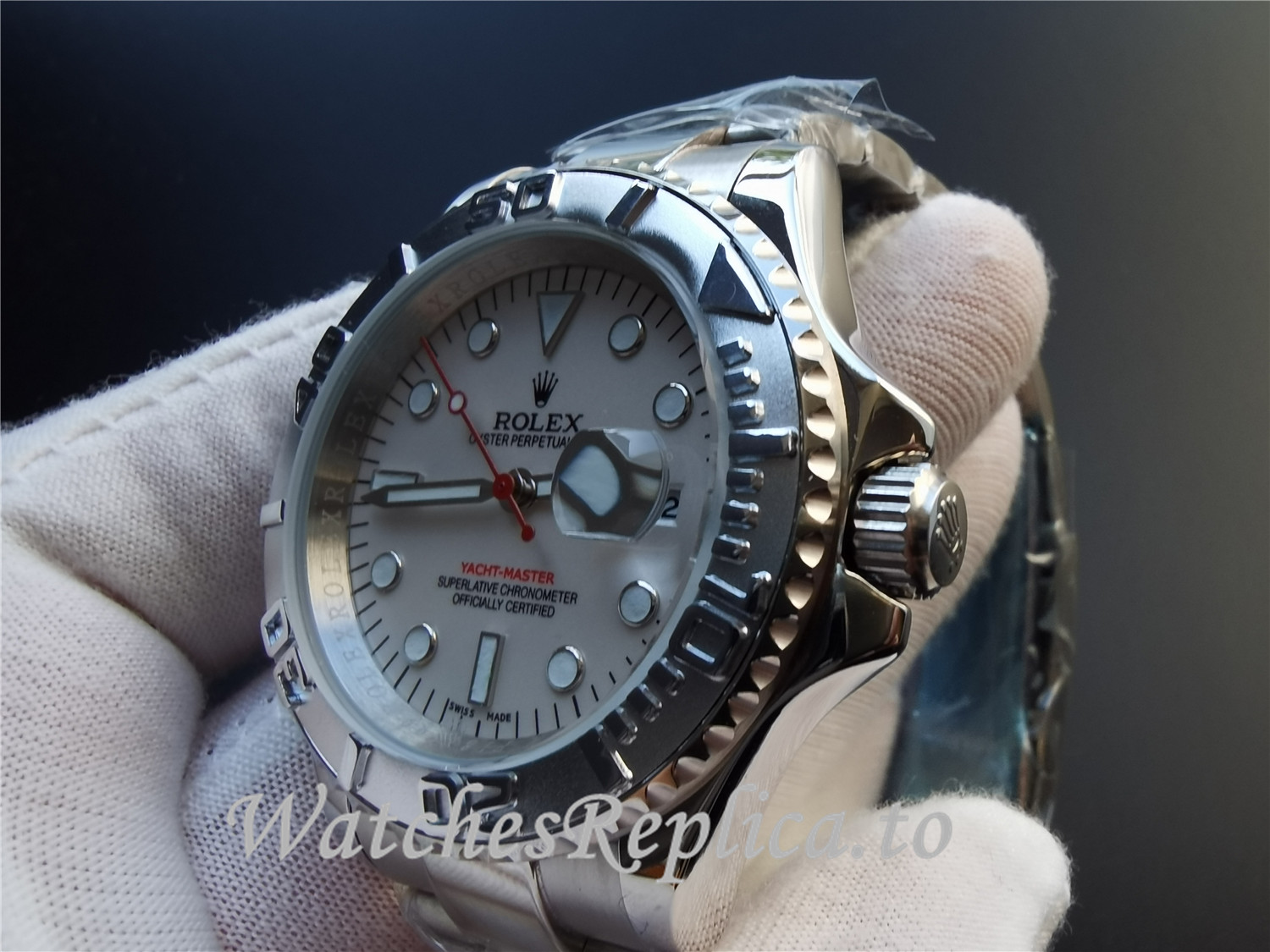 Rolex Yacht-Master Silver Dial 116622 - WatchesReplica.is