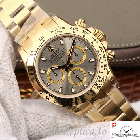 Swiss Rolex Daytona 116508 Yellow Gold strap 40MM - WatchesReplica.is