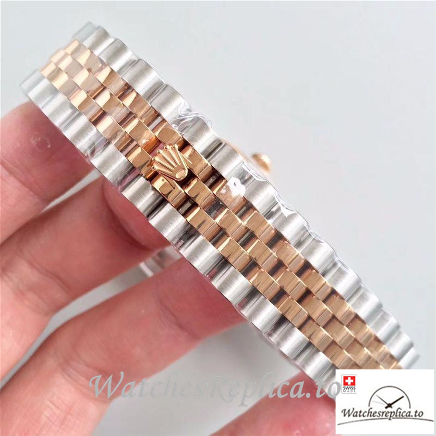 Swiss Rolex Datejust Replica 116234 002 Rose Gold Dial 36MM - WatchesReplica.is