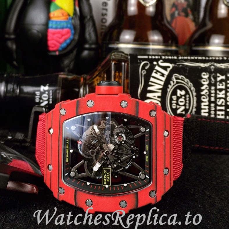 Richard Mille Replica RM35-01 Canvas strap 50MM - WatchesReplica.is