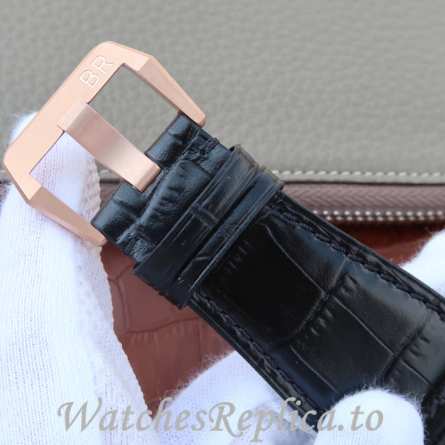 Bell Ross Replica Aviation BR01 Leather strap 46MM - WatchesReplica.is