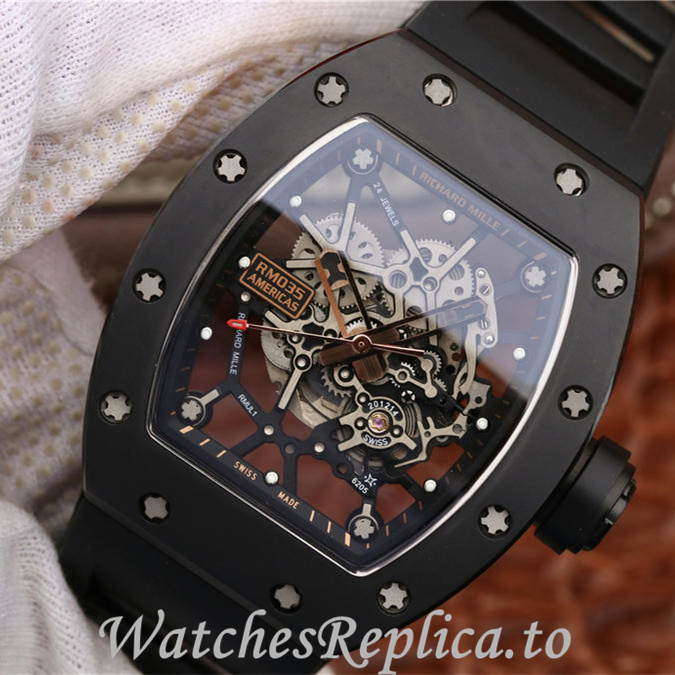 Richard Mille Replica RM035 Rubber strap 50MM - WatchesReplica.is