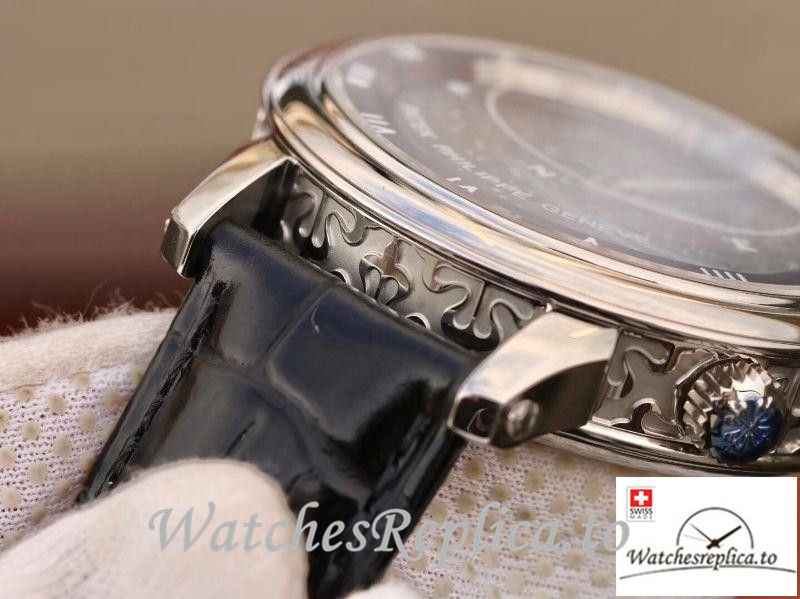 Swiss Patek Philippe Grand Complications Sky Moon Celestial Replica 5102G Black Strap 43MM - WatchesReplica.is