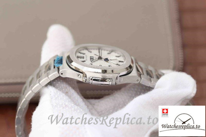 Swiss Patek Philippe Nautilus Annual Calendar Moonpha Replica 5726/1A-010 Stick Markers 40MM - WatchesReplica.is