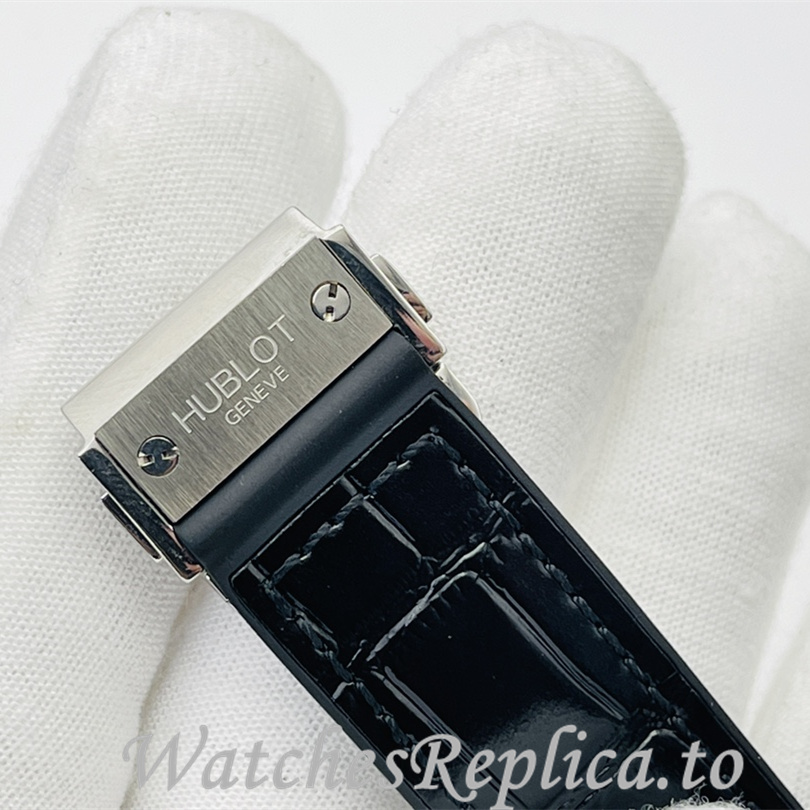 Hublot Replica Big Bang Sang Bleu Leather strap 42MM - WatchesReplica.is