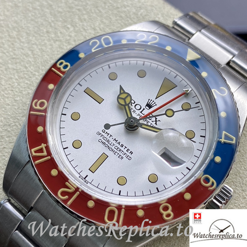 Swiss Rolex GMT Master 16710 Replica Stainless steel strap 40MM - WatchesReplica.is