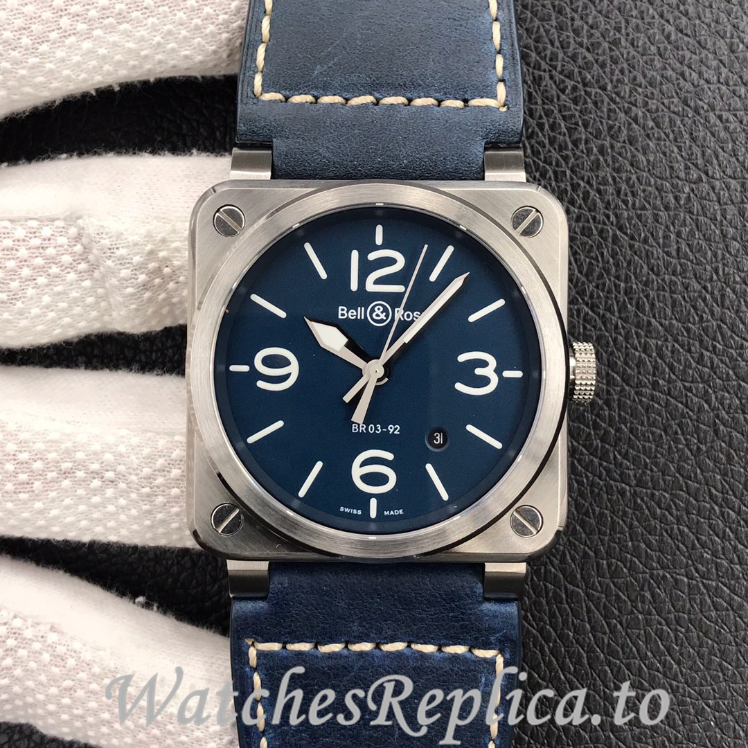 Bell Ross Replica BR 03 BR03-92 Leather strap 42MM - WatchesReplica.is