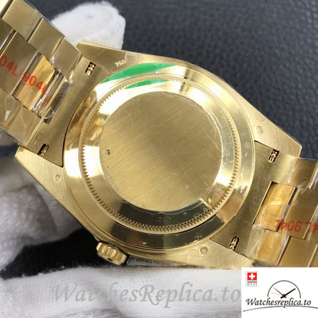 Swiss Rolex Day Date Replica 218399 Yellow Gold strap 40MM - WatchesReplica.is