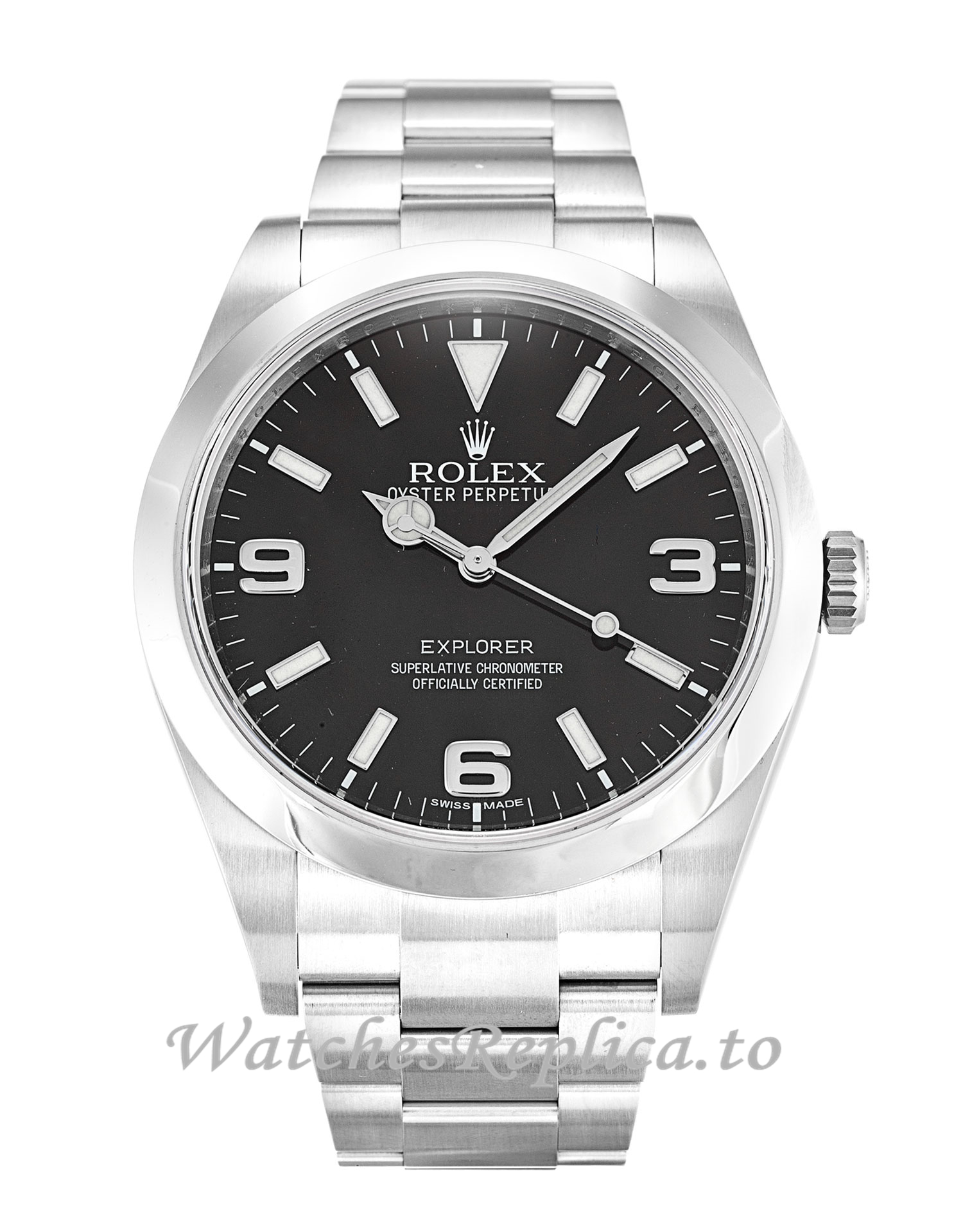 Rolex Explorer Black Dial 214270 - WatchesReplica.is