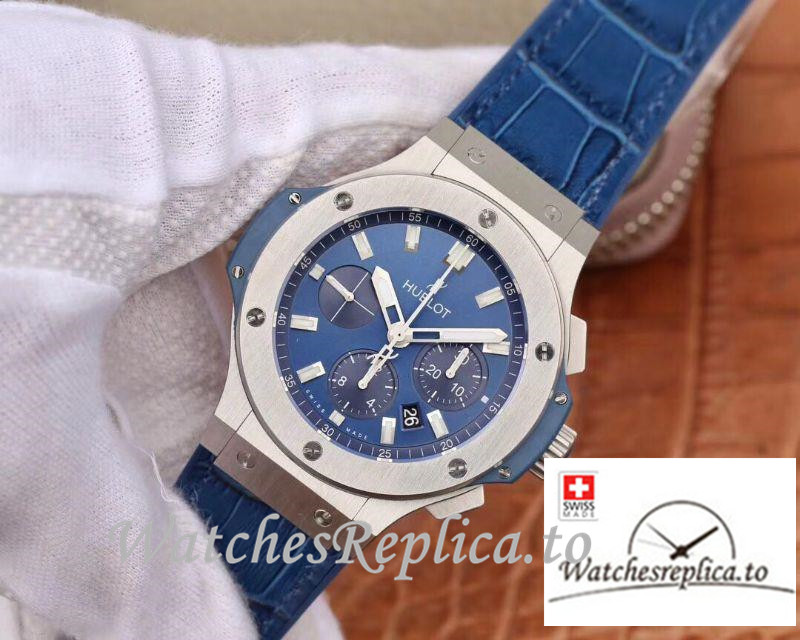 Swiss Hublot Big Bang Classic Fusion Chronograph Replica 301.SX.7170.LR Blue Strap 44MM - WatchesReplica.is