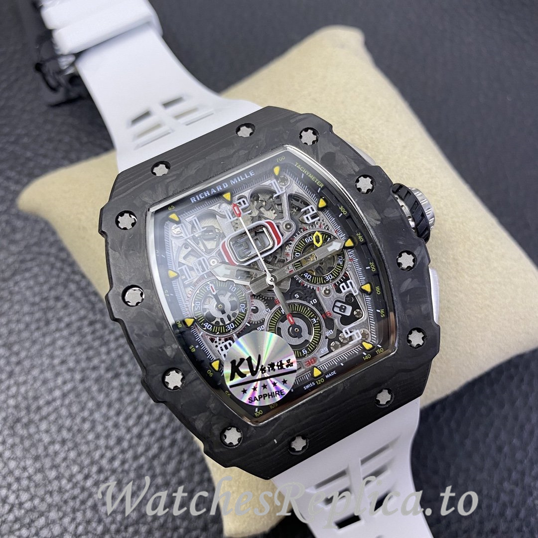 Richard Mille Replica RM-011 Rubber strap 50MM - WatchesReplica.is