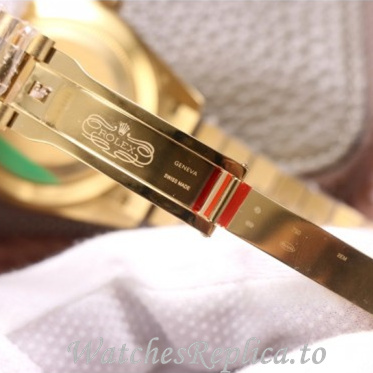 Swiss Rolex Day Date Replica 228348 Yellow Gold strap 40MM - WatchesReplica.is
