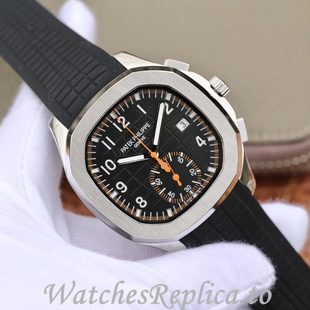 Patek Philippe Replica Aquanaut 5968A-001 Rubber strap 42.2MM - WatchesReplica.is
