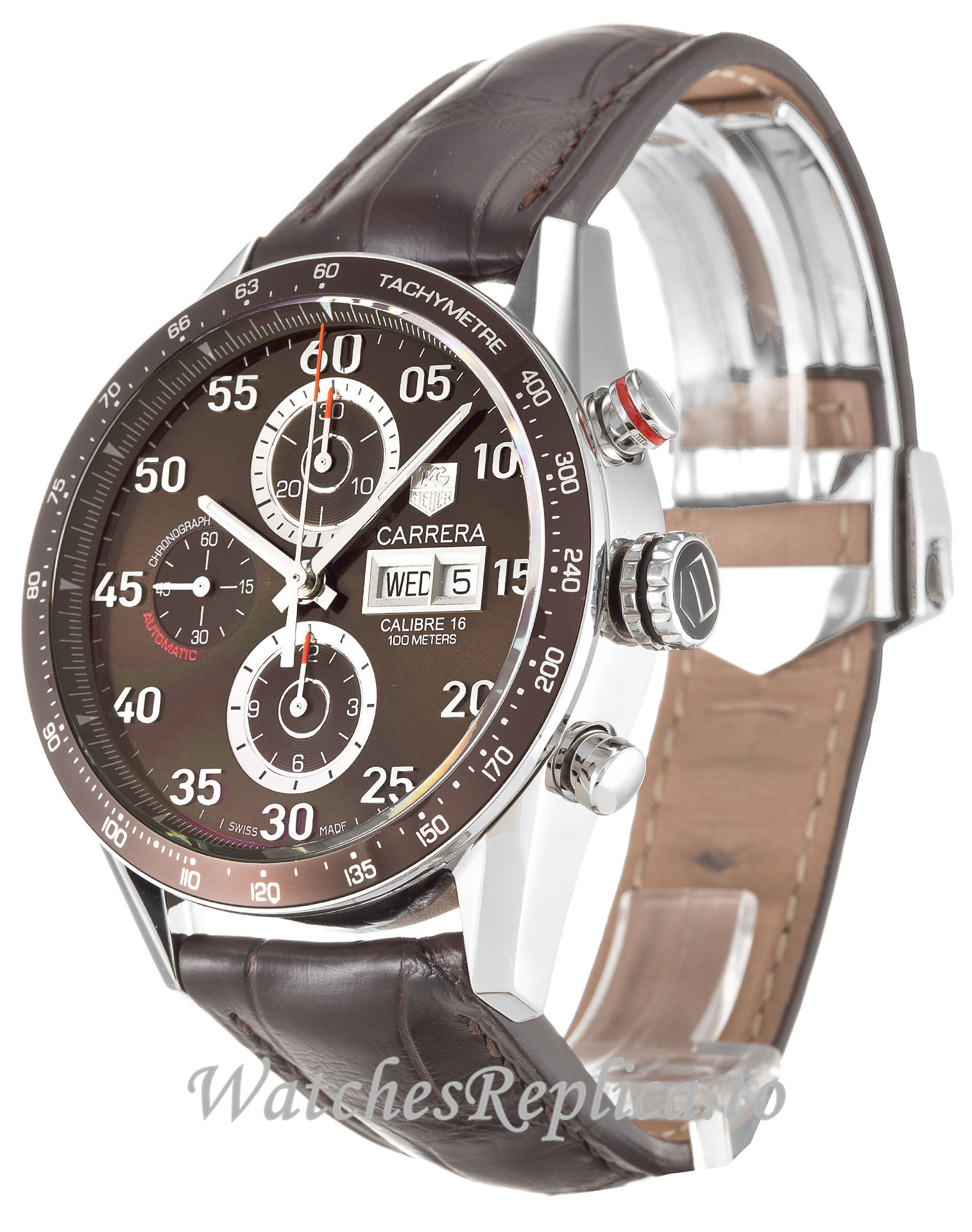 Tag Heuer Carrera Brown Dial CV2A12.FC6236 43 MM - WatchesReplica.is