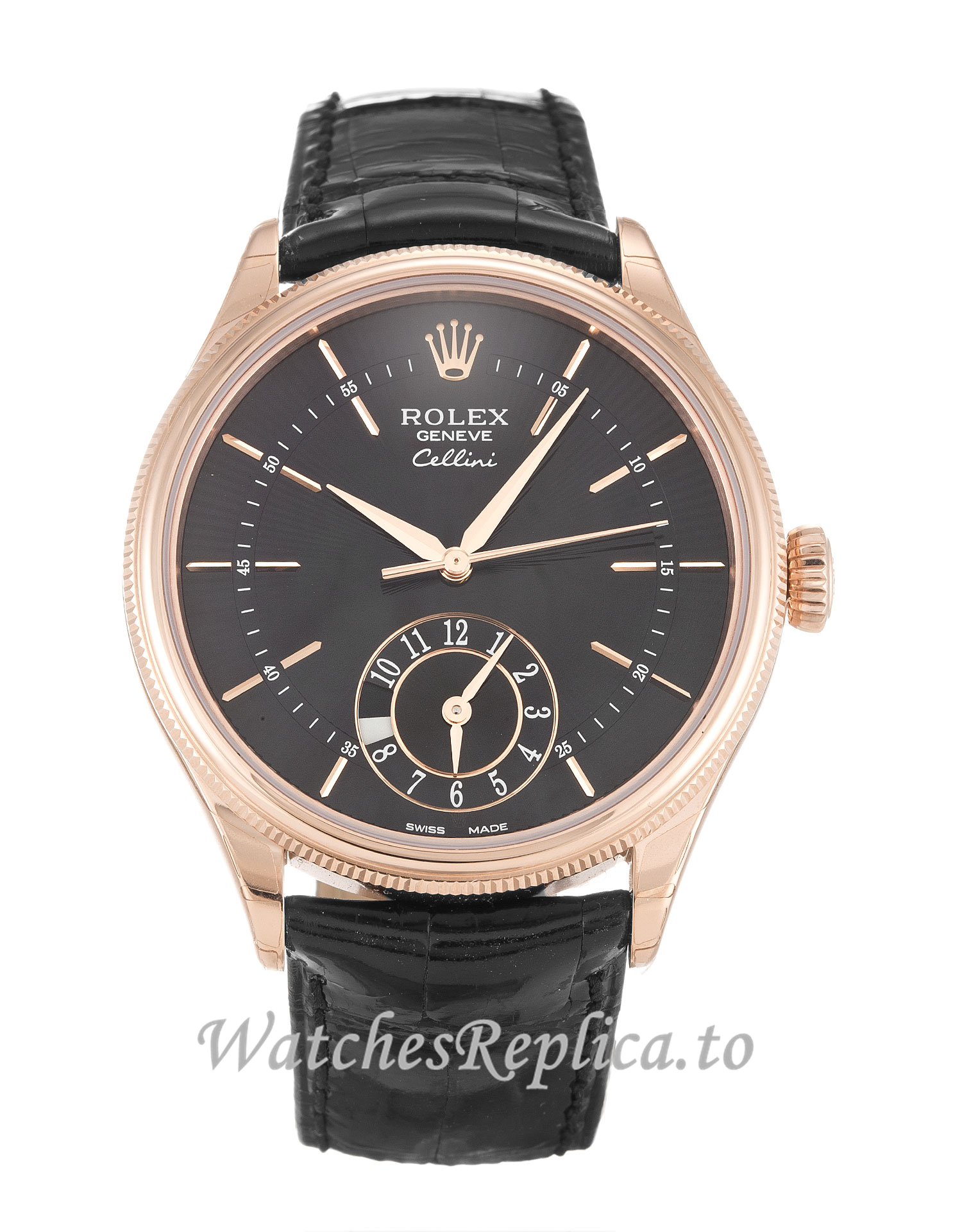 Rolex Cellini Black Dial 50525 39 MM - WatchesReplica.is