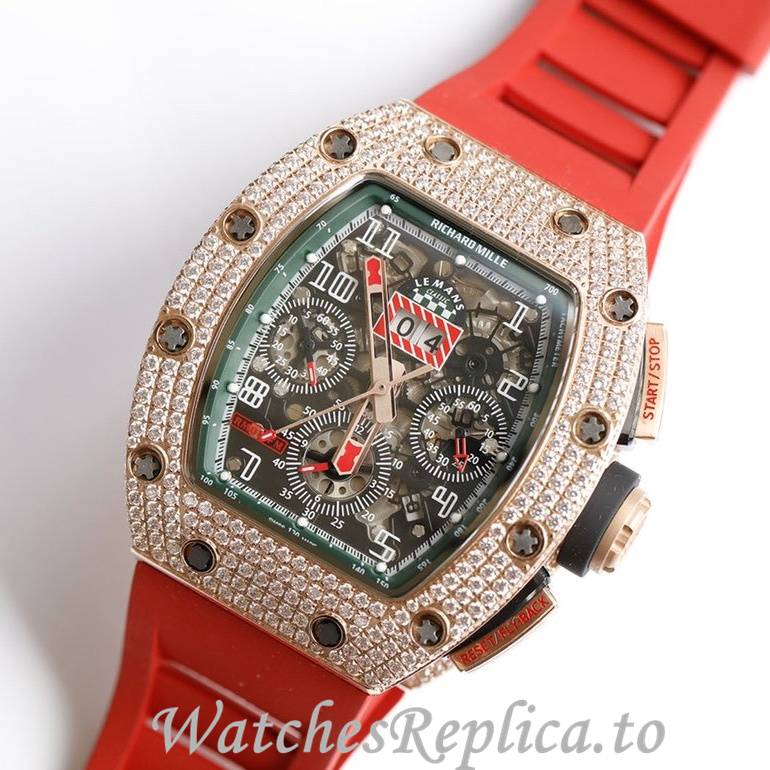 Richard Mille Replica RM011 Rubber strap 50MM - WatchesReplica.is