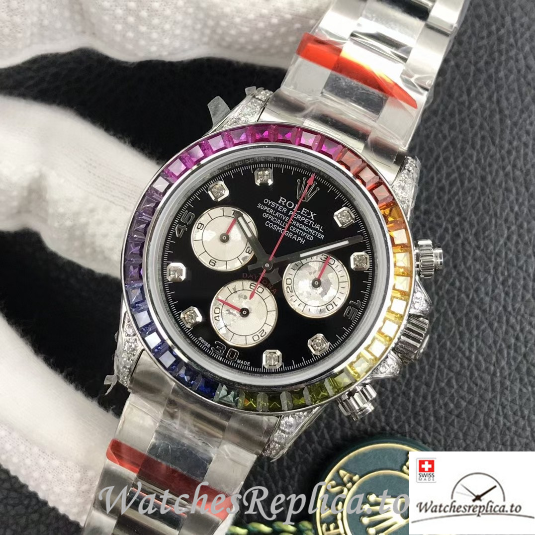 Swiss Rolex Daytona 116598RBOW Replica Stainless steel strap 40MM - WatchesReplica.is