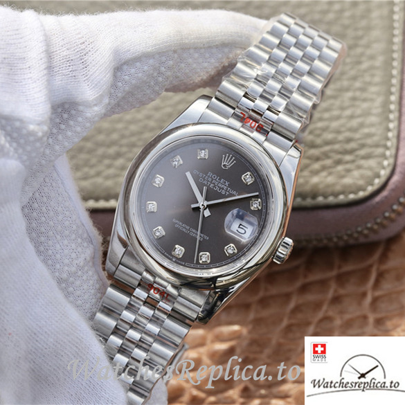 Swiss Rolex Datejust Replica 116200 Stainless steel strap 36MM - WatchesReplica.is