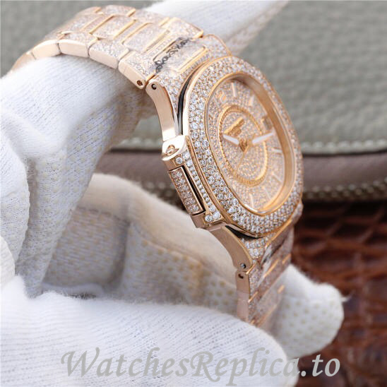 Patek Philippe Replica Nautilus 7021 Rose Gold strap 37MM - WatchesReplica.is