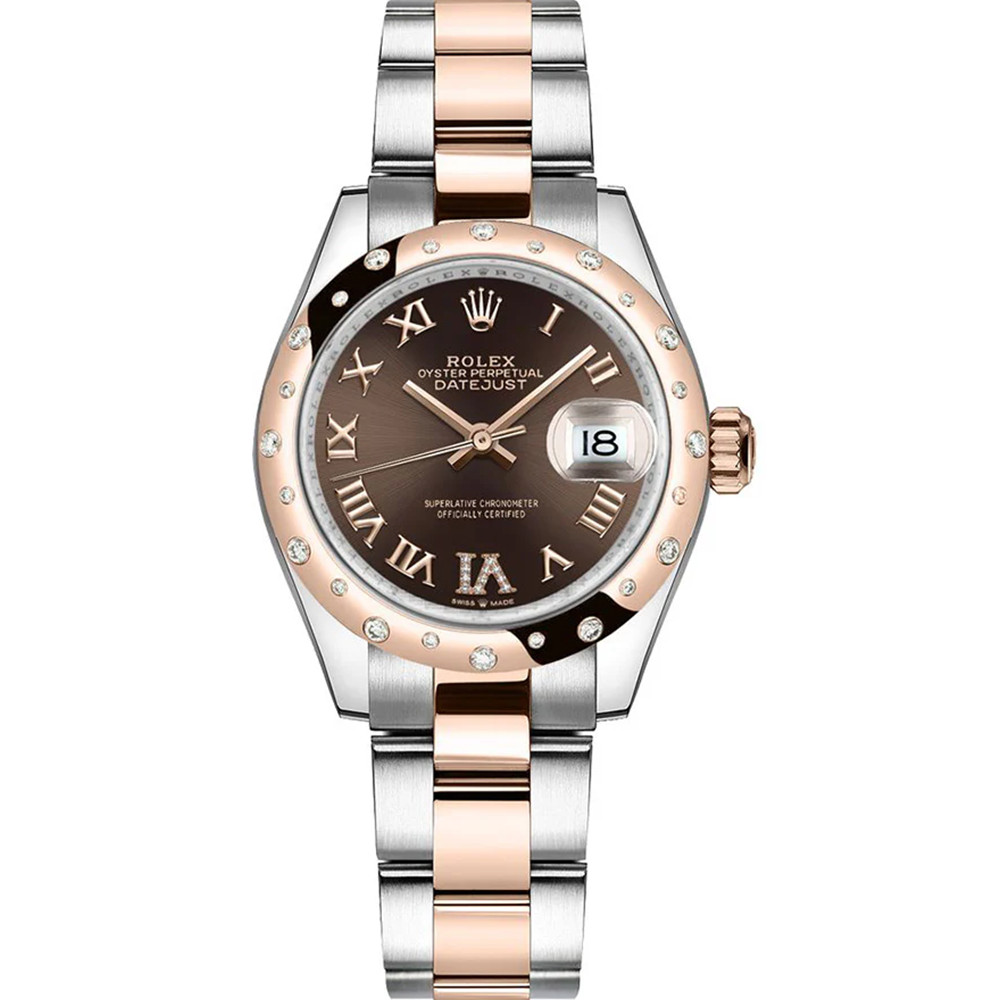 Rolex Datejust Chocolate Diamond Roman Dial 31mm 278341RBR - WatchesReplica.is