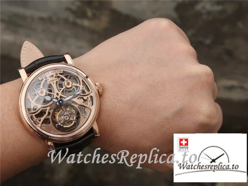Swiss Franck Muller Giga Tourbillon Replica Black Strap 43.6 MM - WatchesReplica.is
