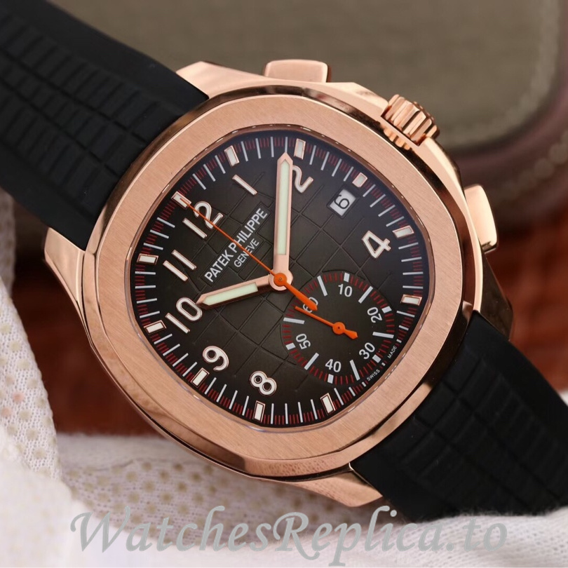 Patek Philippe Replica Aquanaut 5968A-001 Rubber strap 42.2MM - WatchesReplica.is