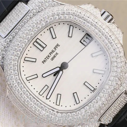 Patek Philippe Replica Nautilus 5719 Leather strap 40MM - WatchesReplica.is