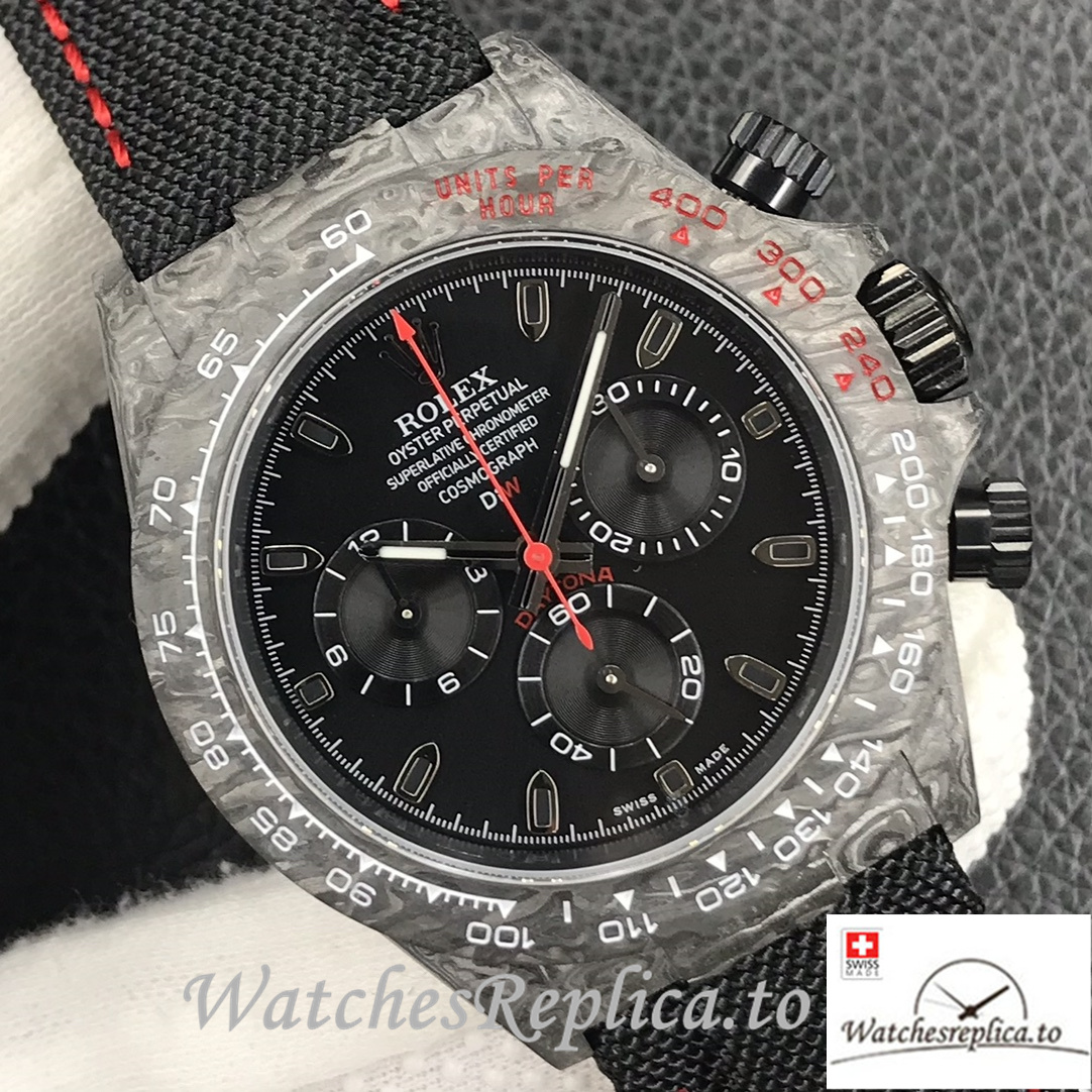 Swiss Rolex Daytona Replica Canvas strap 40MM - WatchesReplica.is