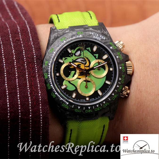Swiss Rolex Daytona Replica Canvas strap 40MM - WatchesReplica.is