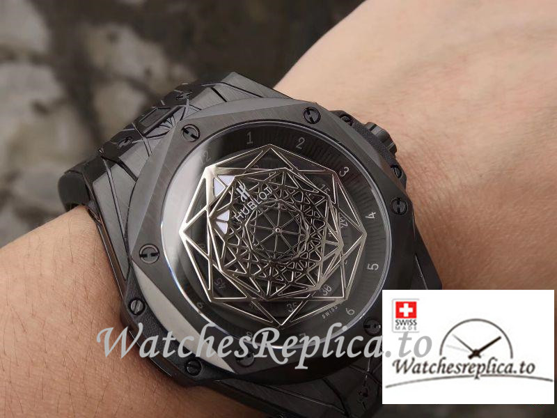 Swiss Hublot Big Bang Sang Bleu Magic Replica 415.CX.1112.VR.MXM18 Black Bezel 45MM - WatchesReplica.is