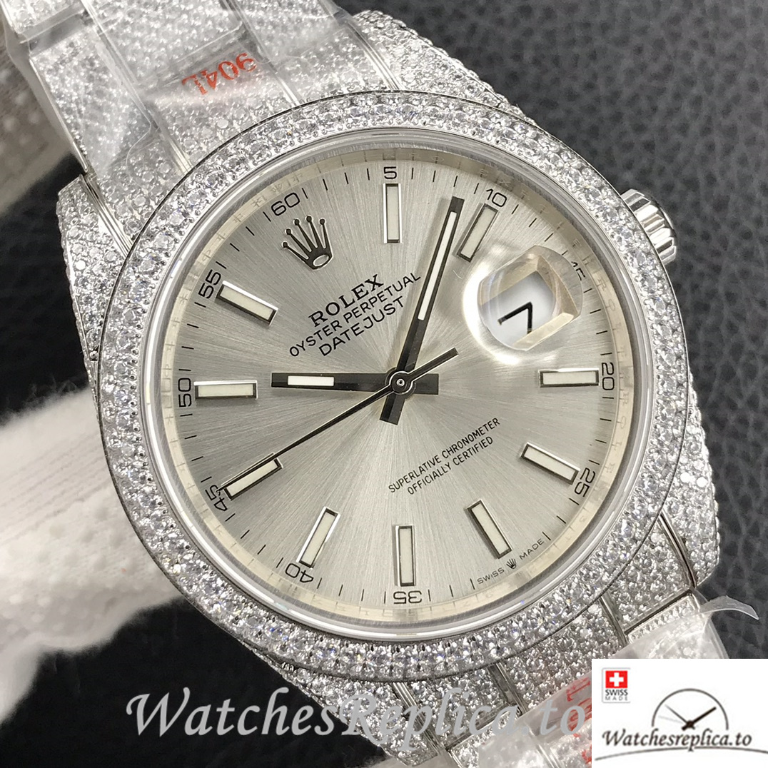 Swiss Rolex Datejust Replica Stainless steel strap 41MM - WatchesReplica.is