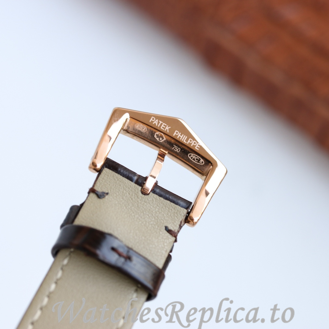 Patek Philippe Replica Complications Leather strap 40MM - WatchesReplica.is
