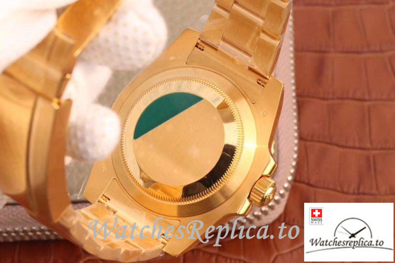 Swiss Rolex Submariner Date Replica 116618LN Gold Strap 40MM - WatchesReplica.is