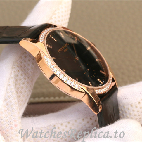 Patek Philippe Replica Calatrava 7122R-001 Leather strap 38MM - WatchesReplica.is